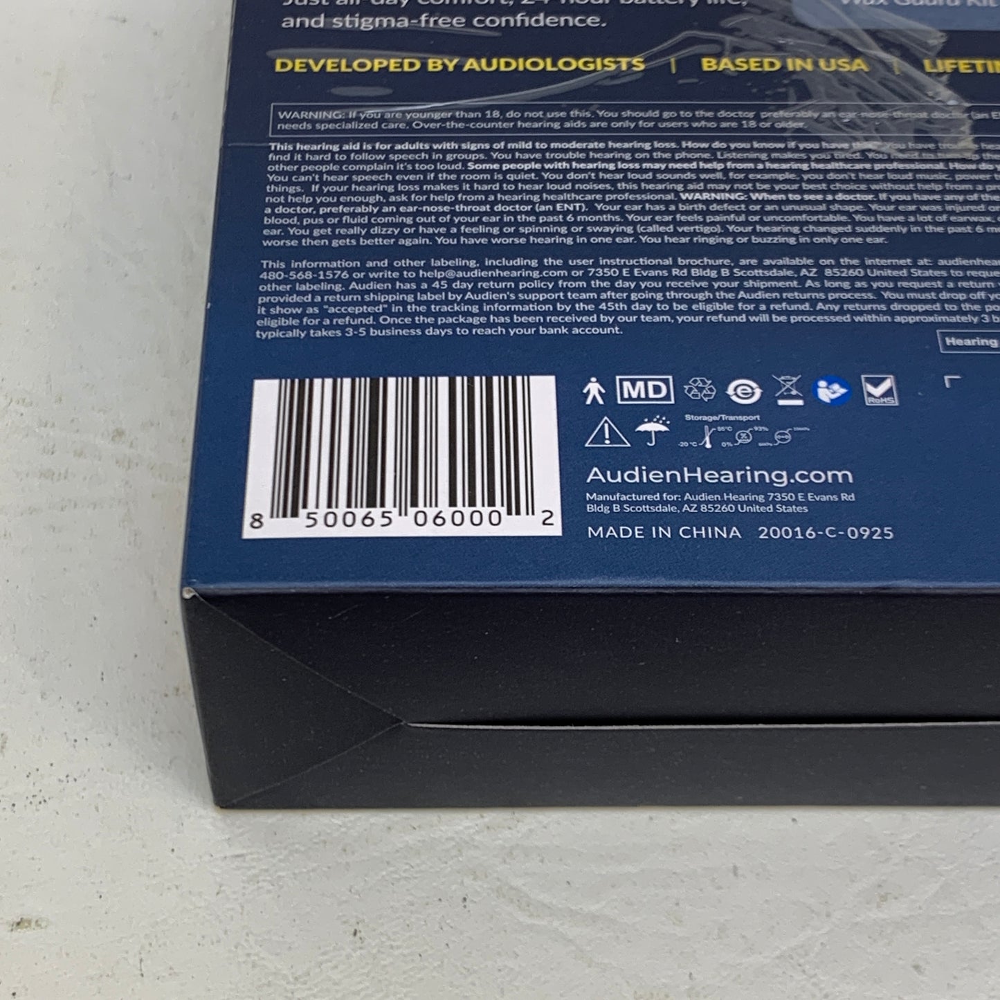 New Audien Atom ONE OTC Hearing Aids AT1RB004 Rechargeable