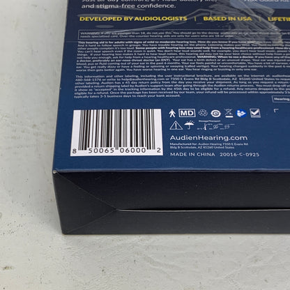 New Audien Atom ONE OTC Hearing Aids AT1RB004 Rechargeable