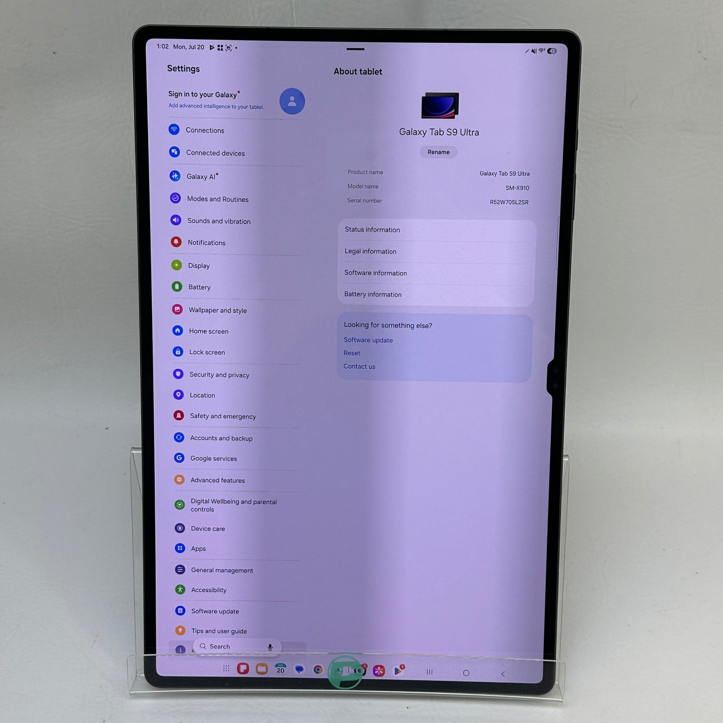 WiFi Only Samsung Galaxy Tab S9 Ultra 14.6" 512GB Graphite SM-X910