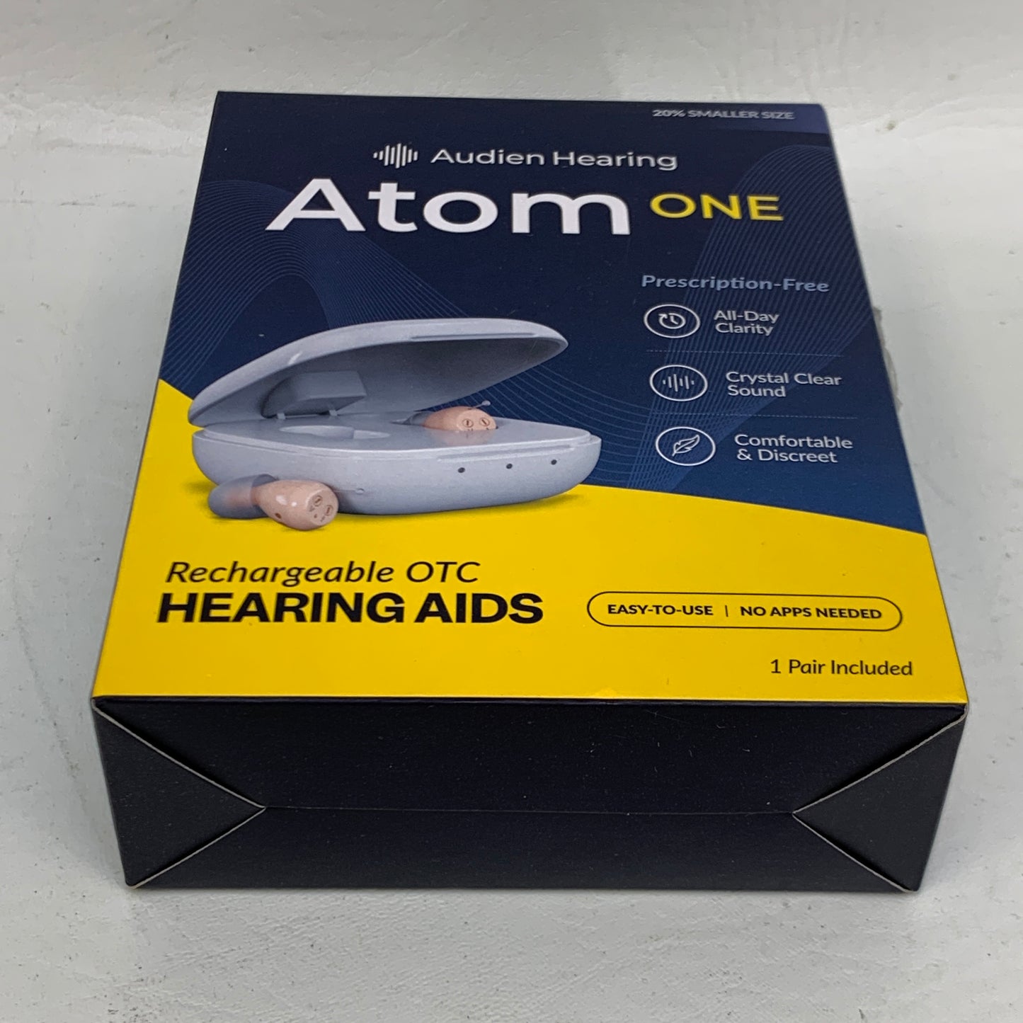 New Audien Atom ONE OTC Hearing Aids AT1RB004 Rechargeable