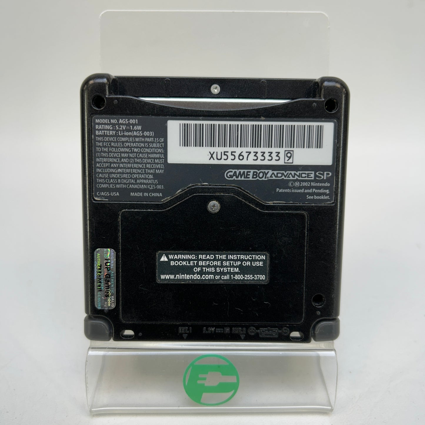 Nintendo Game Boy Advance SP Handheld Game Console AGS-001 Graphite