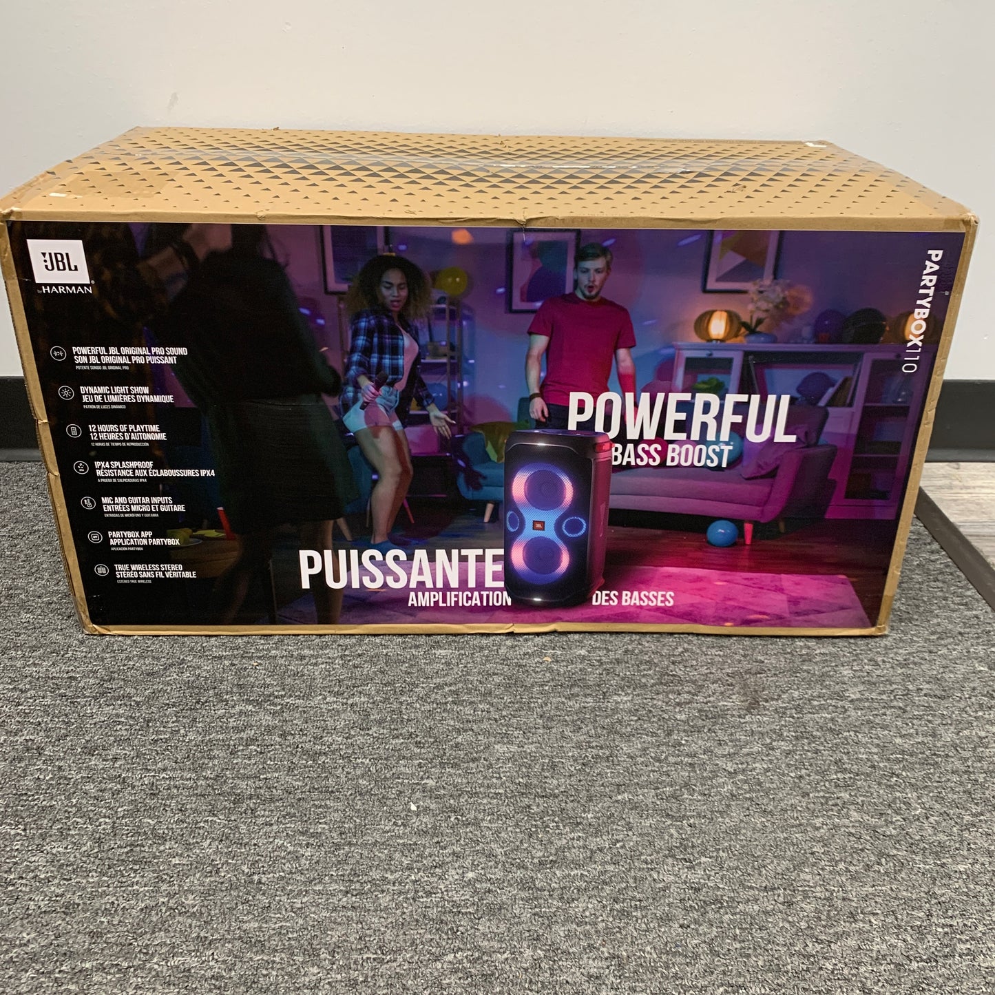 New JBL PartyBox 110 Portable Party Speaker Black JBLPARTYBOX110AM