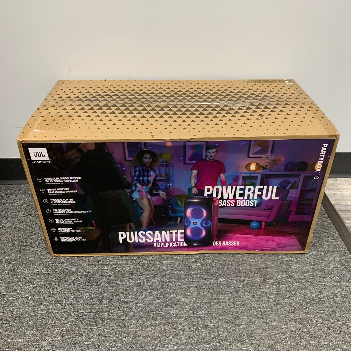 New JBL PartyBox 110 Portable Party Speaker Black JBLPARTYBOX110AM