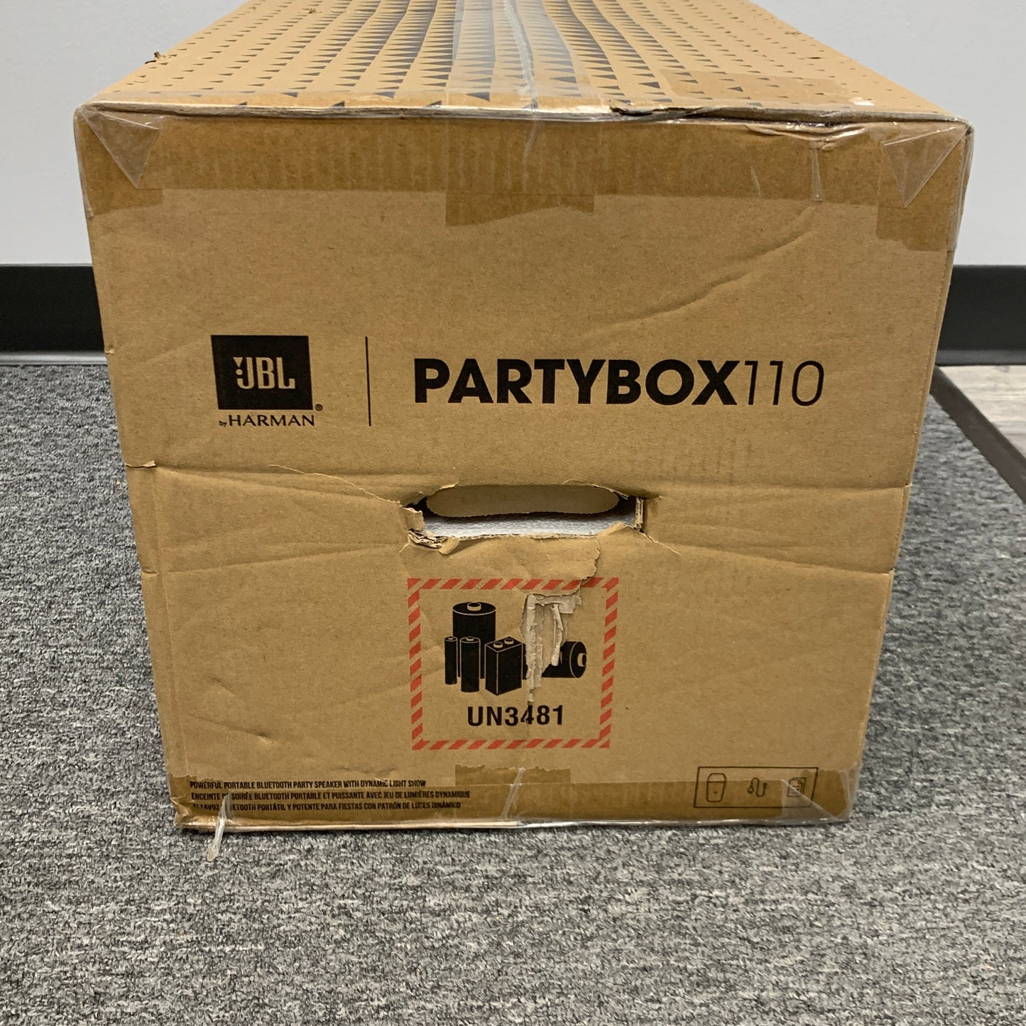 New JBL PartyBox 110 Portable Party Speaker Black JBLPARTYBOX110AM