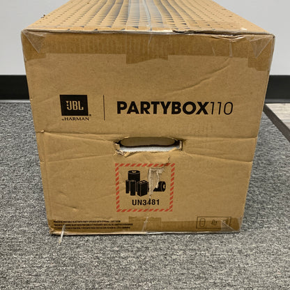 New JBL PartyBox 110 Portable Party Speaker Black JBLPARTYBOX110AM