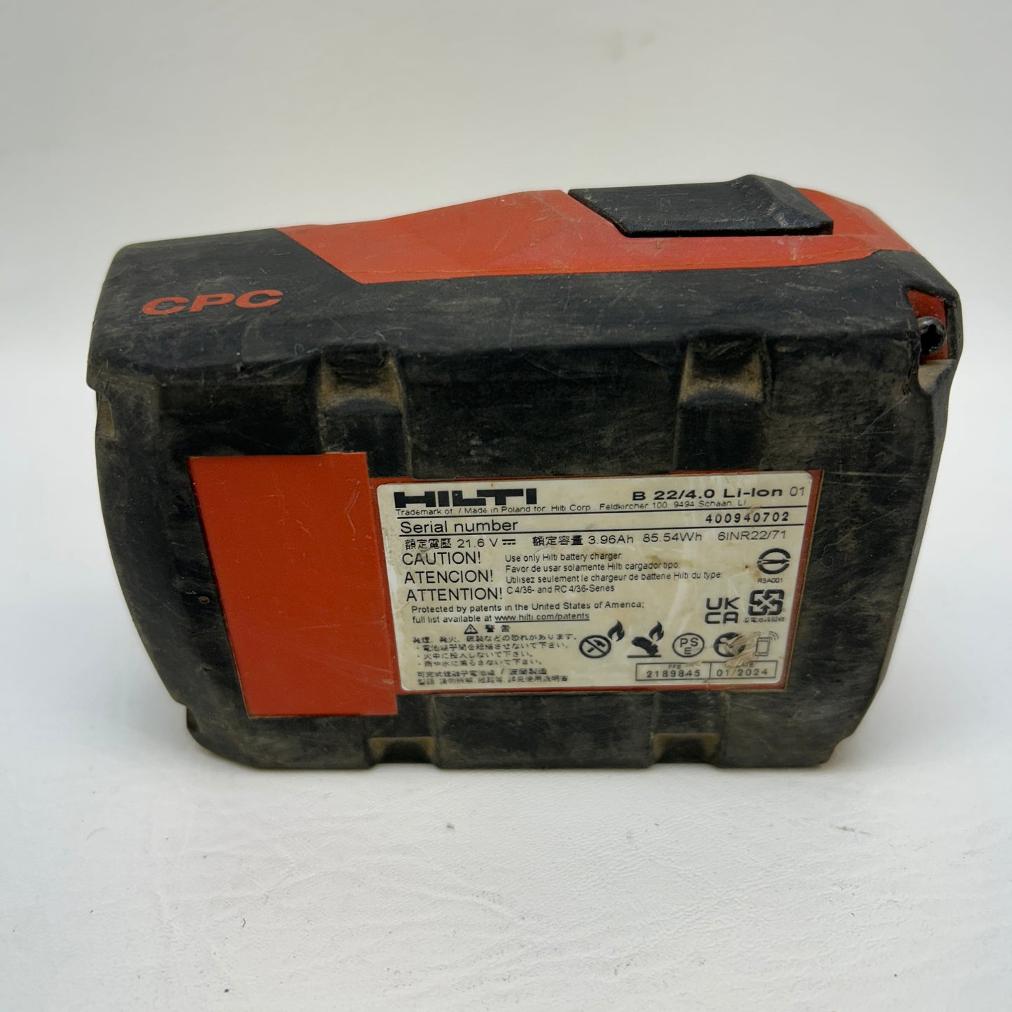 Hilti B22 4.0 Battery Pack B 22/4.0 LI-ION 01
