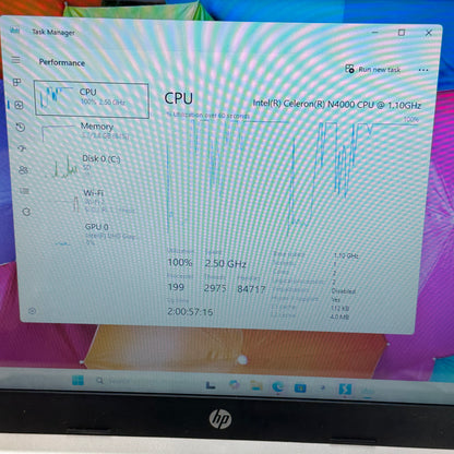 HP NoteBook 97H9294E Celeron N4000 1.10Ghz 4GB RAM 64GB SD