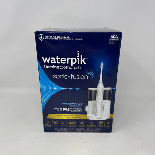 New Waterpik Sonic-Fusion 2.0 Professional SF-04W030-1 White Flossing Toothbrush