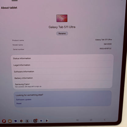 WiFi Only Samsung Galaxy Tab S11 Ultra 14.6" 256GB Gray SM-X930