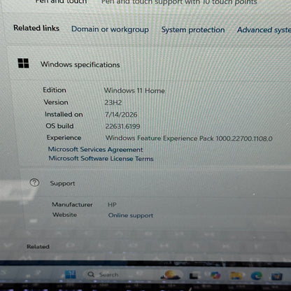 HP Envy x360 2-IN-1 15.6" Ryzen 5 7530U 2.0GHz 8GB RAM 256GB SSD