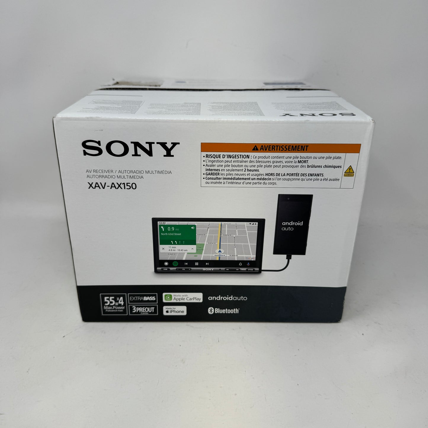 New Sony XAV-AX150 Digital Media Receiver 6.95" Touchscreen