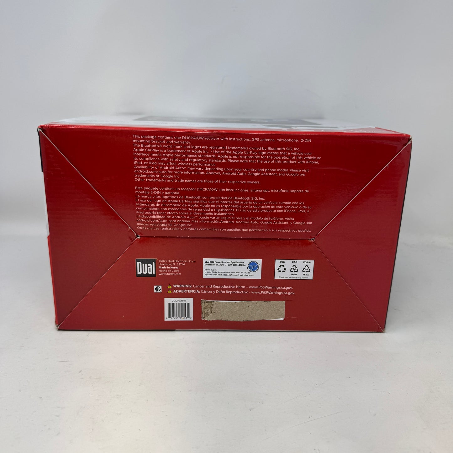 New Dual Electronics DMCPA10W 10.1" Floating Touchscreen Bluetooth Car Receiver