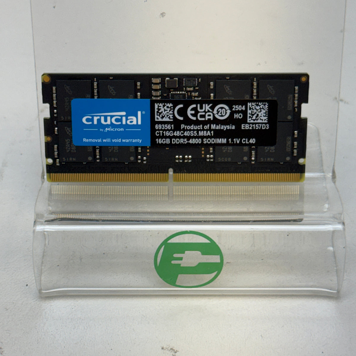 Crucial 16GB (1x16GB) DDR5-4800 SODIMM RAM CT16G48C40S5.M8A1