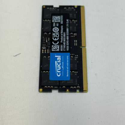Crucial 16GB (1x16GB) DDR5-4800 SODIMM RAM CT16G48C40S5.M8A1