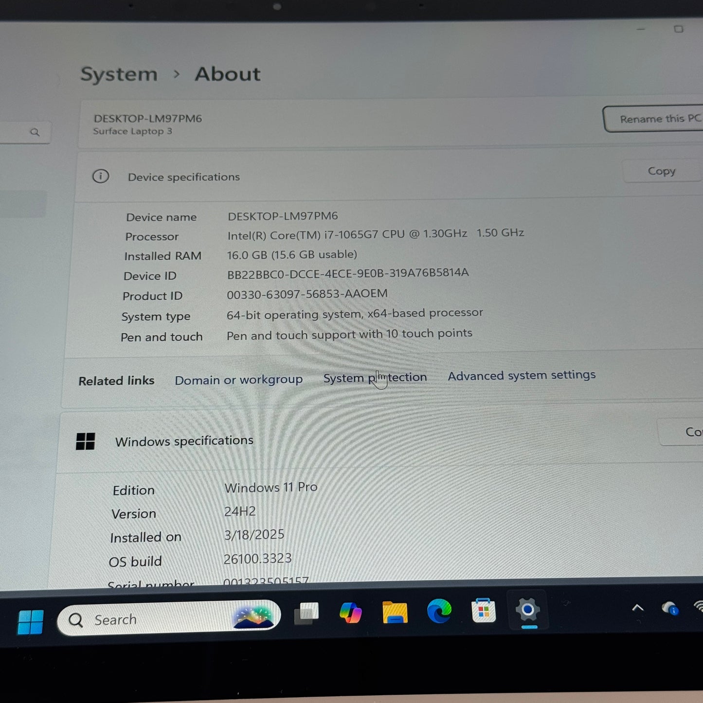 Microsoft Surface Pro 3 1868 13.5" i7-1065G7 1.3GHz 16GB RAM 512GB SSD