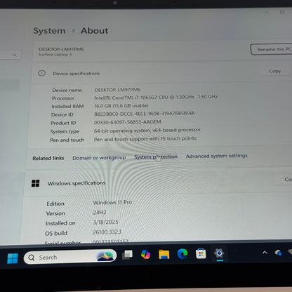 Microsoft Surface Pro 3 1868 13.5" i7-1065G7 1.3GHz 16GB RAM 512GB SSD