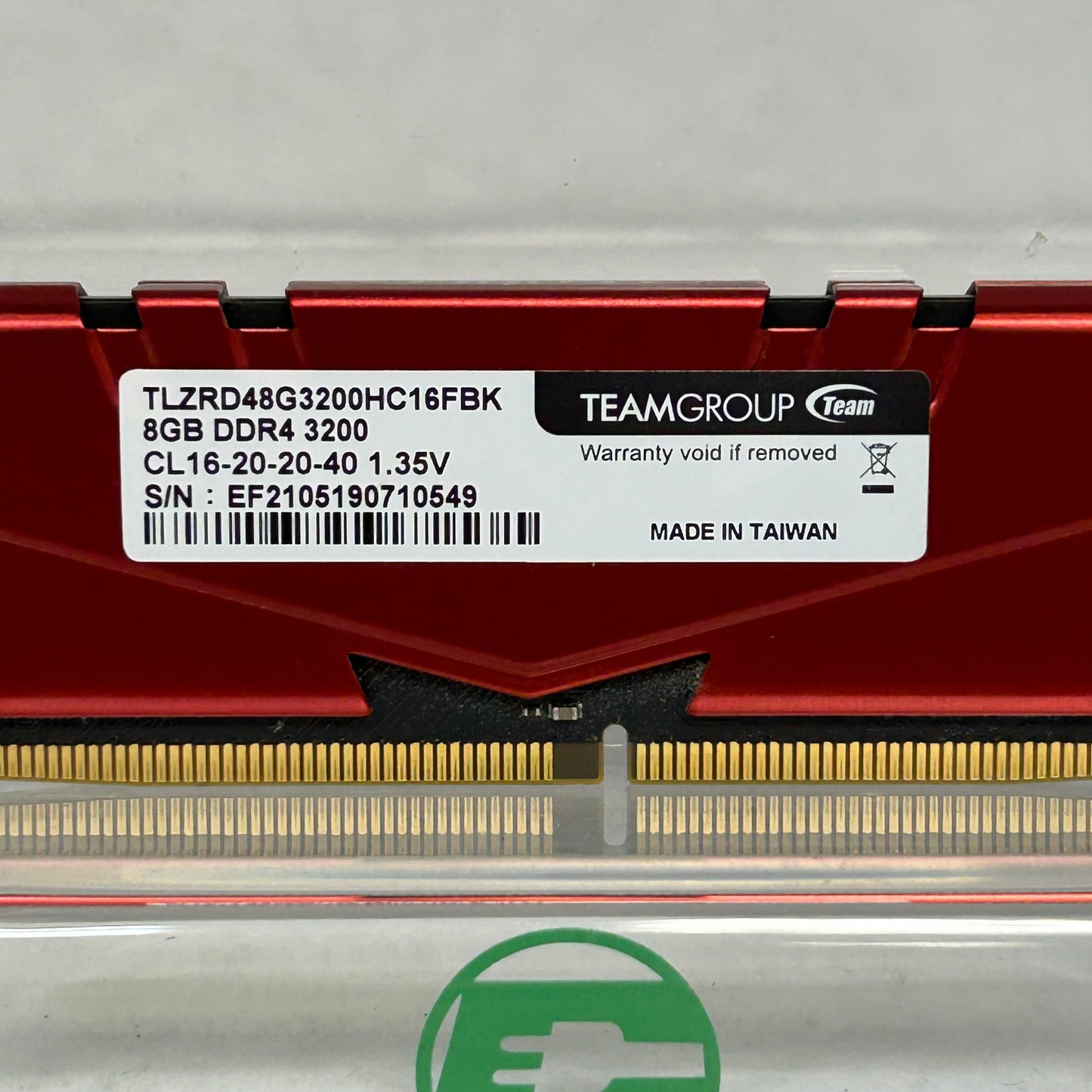 TeamGroup T-Force Vulcan 8GB (1x8GB) RAM DDR4 3200MHz TLZRD48G3200HC16FBK
