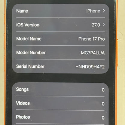 Apple iPhone 17 Pro 512GB Cosmic Orange MG7P4LL/A