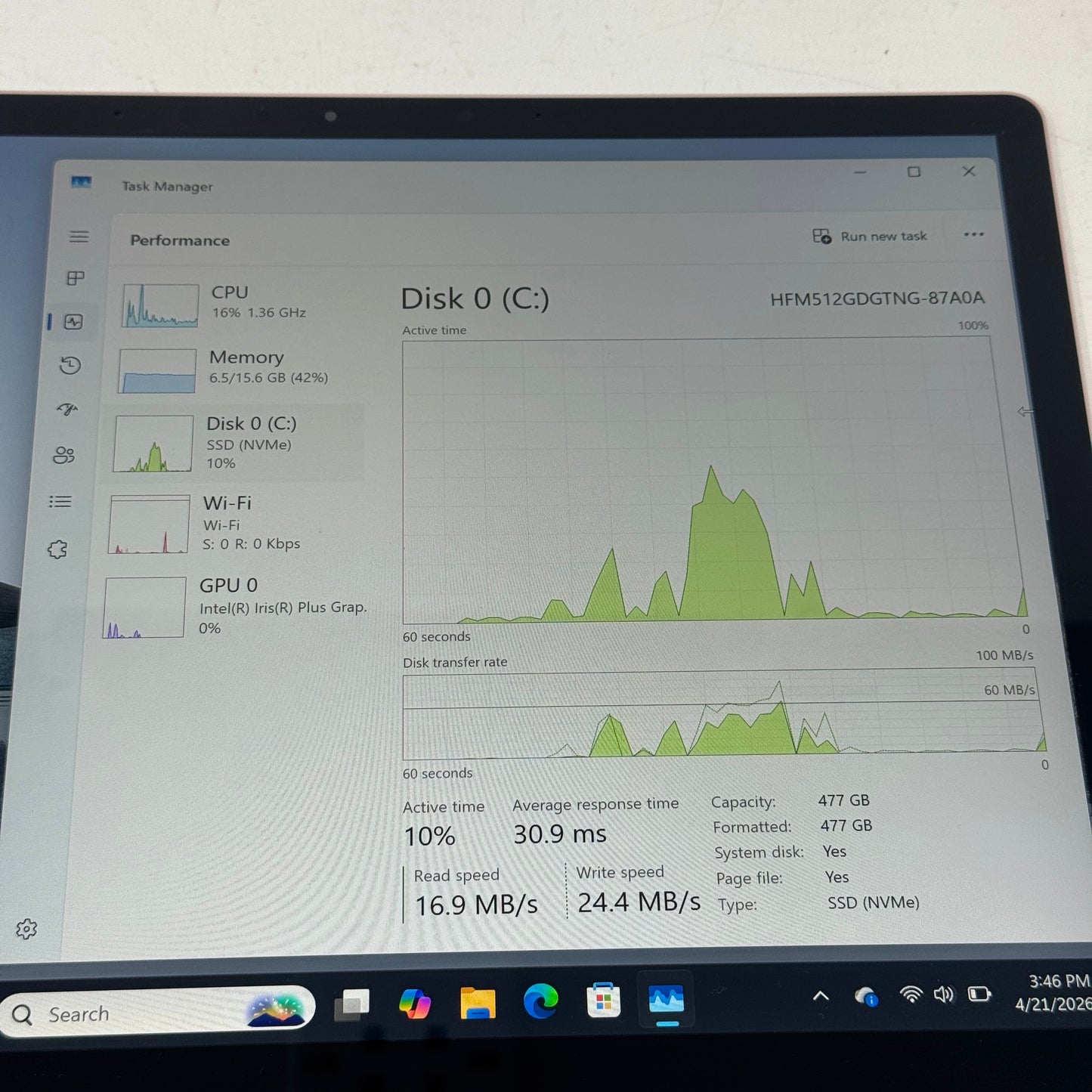 Microsoft Surface Pro 3 1868 13.5" i7-1065G7 1.3GHz 16GB RAM 512GB SSD