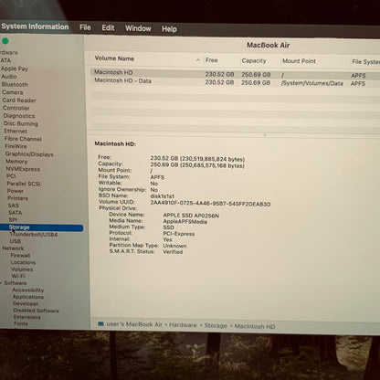 2020 Apple MacBook Air 13.3" i3 1.1GHz 8GB RAM 256GB SSD Gold MWTL2LL/A