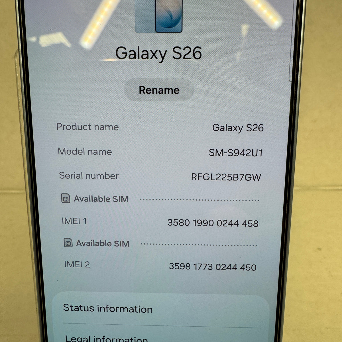 Factory Unlocked Samsung Galaxy S26 12GB RAM 512GB SM-S942U1 Sky Blue