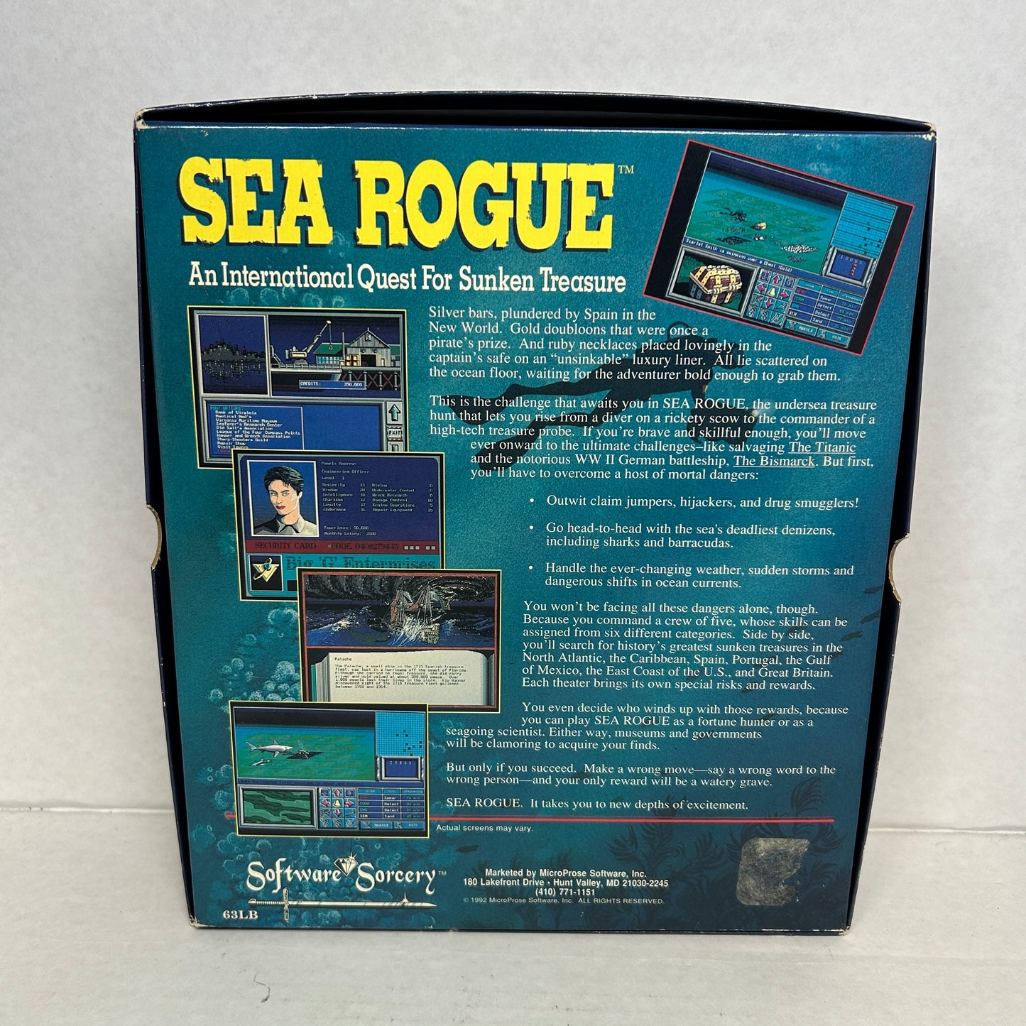 Vintage Sea Rogue PC Game Microplay 1992