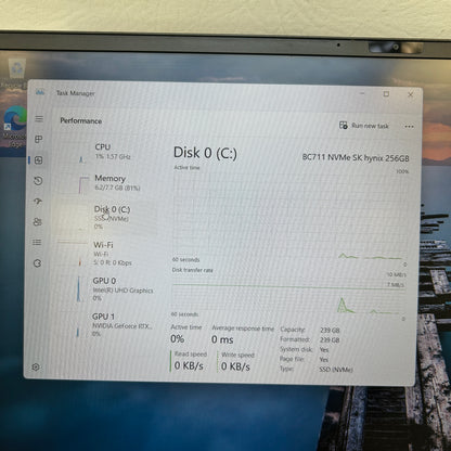 Alienware M15 R6 15.6" i7-11800H 2.3GHz 8GB RAM 256GB SSD GeForce RTX 3050 Ti