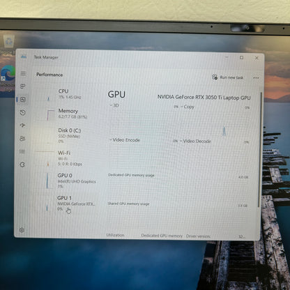 Alienware M15 R6 15.6" i7-11800H 2.3GHz 8GB RAM 256GB SSD GeForce RTX 3050 Ti