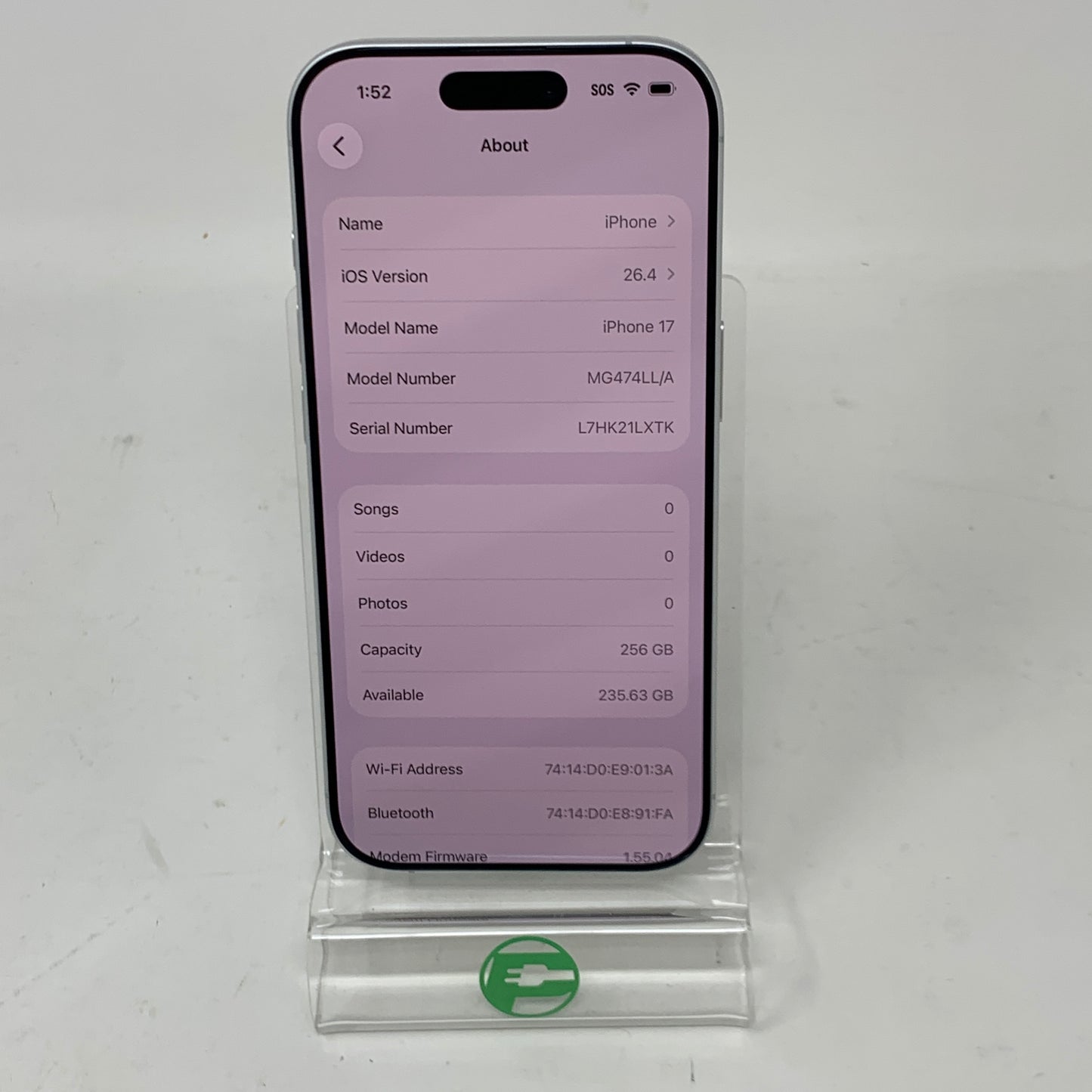 Factory Unlocked Apple iPhone 17 256GB White MG474LL/A
