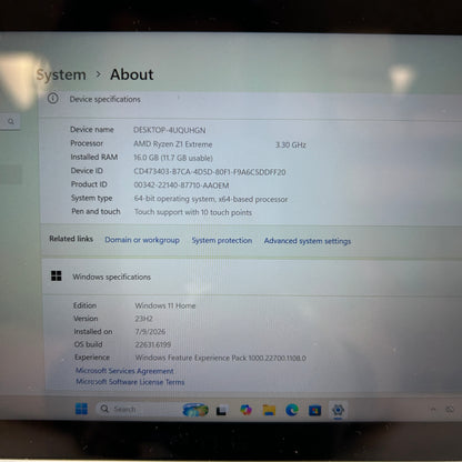 Asus ROG Ally 7" AMD Ryzen Z1 Extreme 16GB RAM 512GB White RC71L-ALLY.Z1X_512