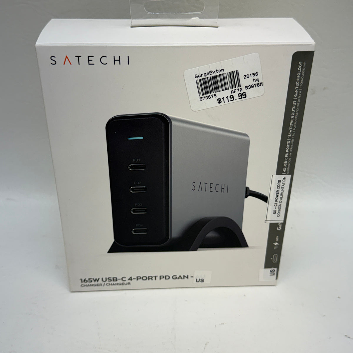 New Satechi 165W USB-C 4-Port GAN Desktop Charger Hub ST-UC165GM-US