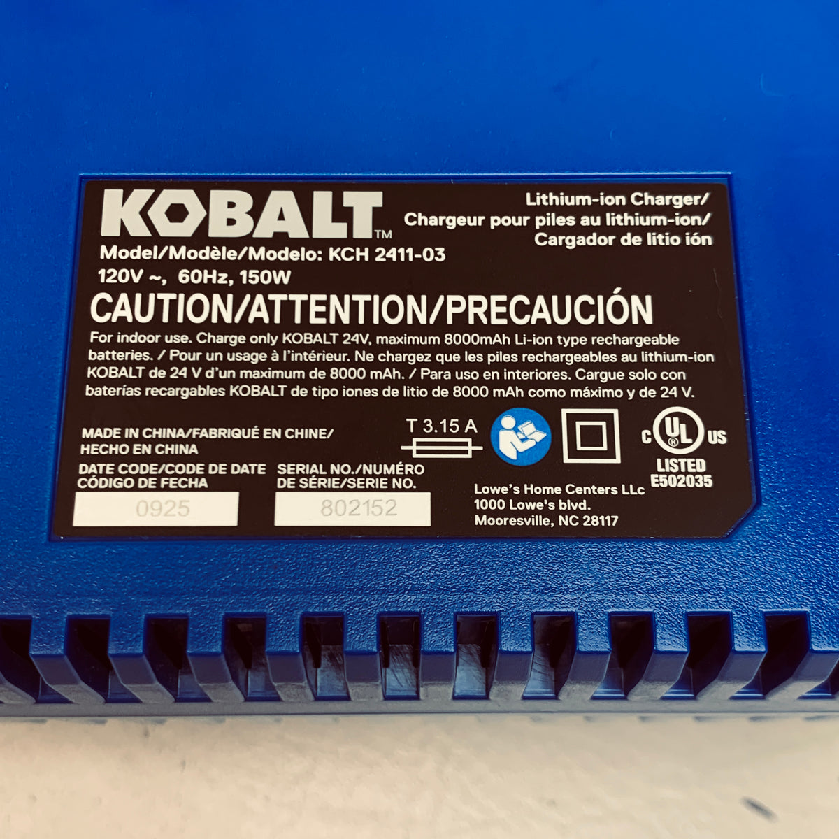 Kobalt KIW 124B-03 24v Max 1/2 Drive Brushless Impact Wrench