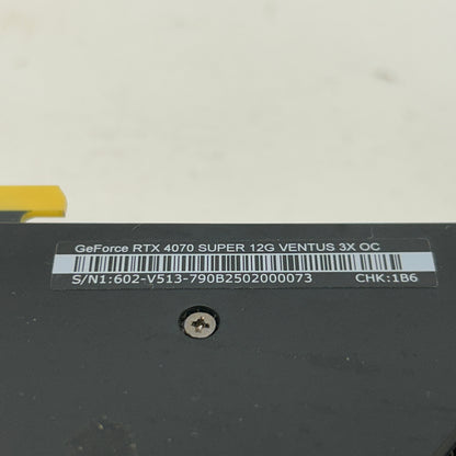 MSI GeForce RTX 4070 Super Ventus 3X OC 12GB GDDR6X Graphics Card