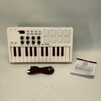 M-VAVE SMK-25 25-Key USB MIDI Keyboard Controller White