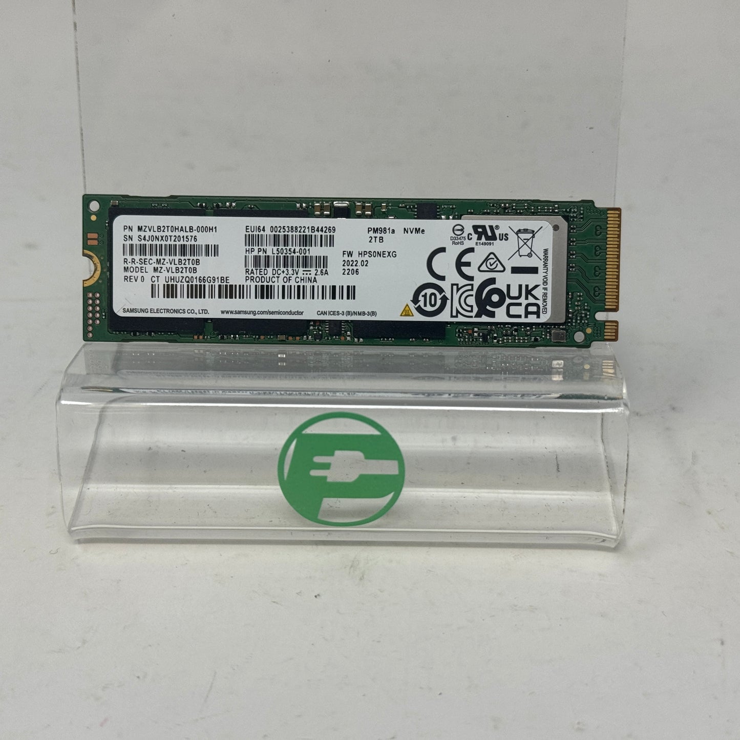 Samsung 2280mm PM981a  2TB M.2 NVMe Gen 3.0 x 4 SSD MZVLB2T0HALB-000H1