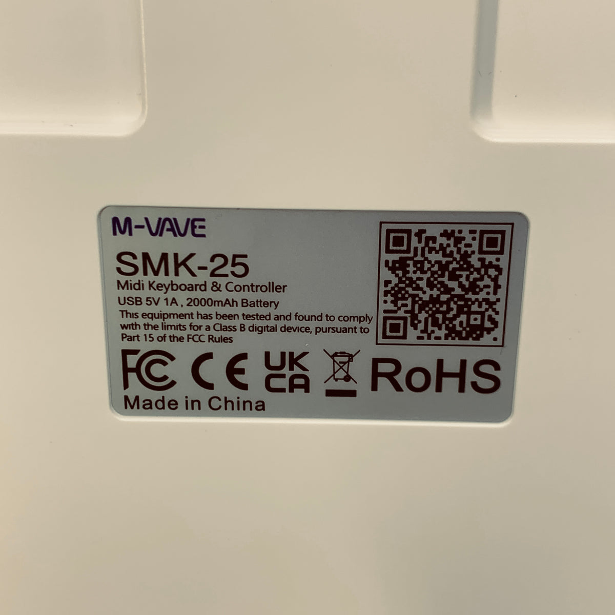 M-VAVE SMK-25 25-Key USB MIDI Keyboard Controller White