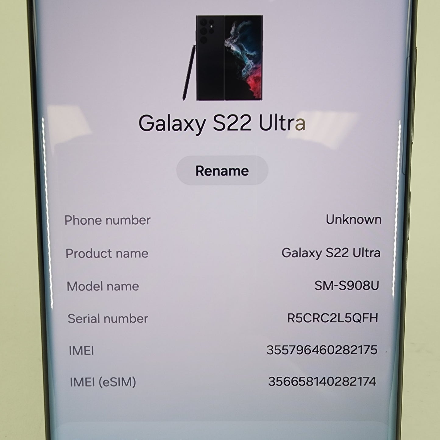 Unlocked Samsung Galaxy S22 Ultra 8GB RAM 128GB SM-S908U Black