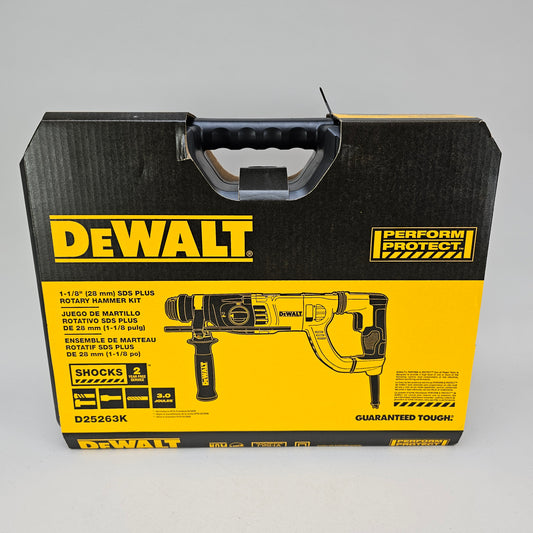 New DeWalt D25263K 1-1/8" SDS Plus Rotary Hammer Kit