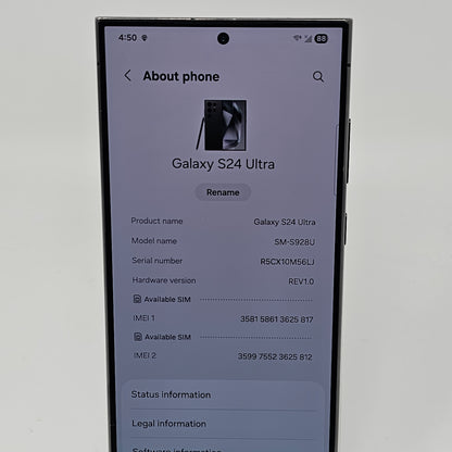 Unlocked Samsung Galaxy S24 Ultra 12GB RAM 256GB SM-S928U Titanium Black