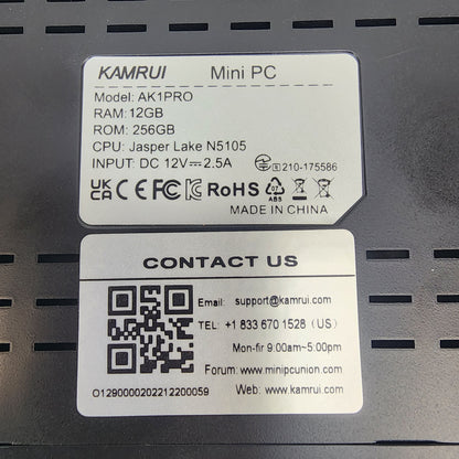 KAMRUI MiniPC AK1PRO Celeron N5105 2.0GHz 12GB RAM 256GB SSD