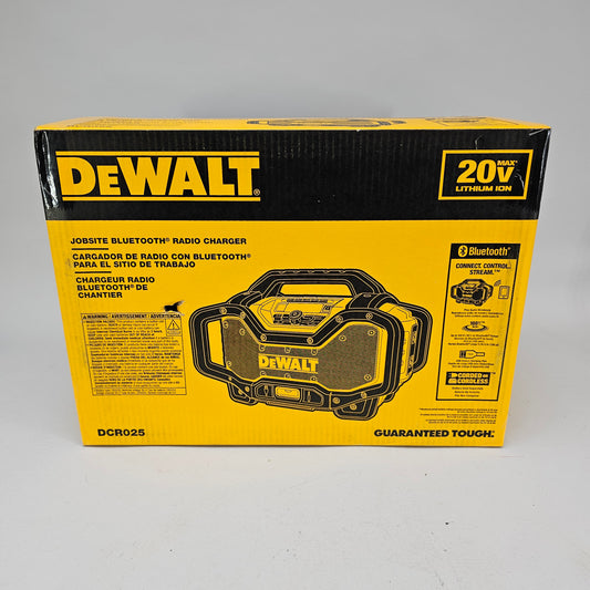 New DeWalt DCR025 20V MAX Jobsite Bluetooth Radio Charger