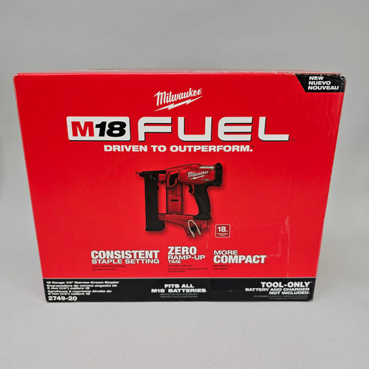 New Milwaukee 2749-20 M18 18V 18 Gauge 1/4" Narrow Crown Stapler