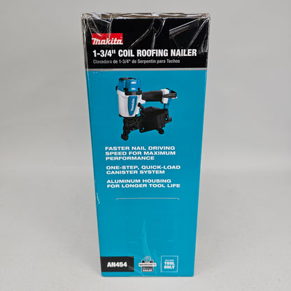 New Makita AN454 1-3/4" Coil Roofing Nailer