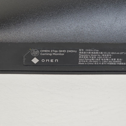 HP Omen 27" 27QS QHD IPS 240Hz Flat Panel Monitor