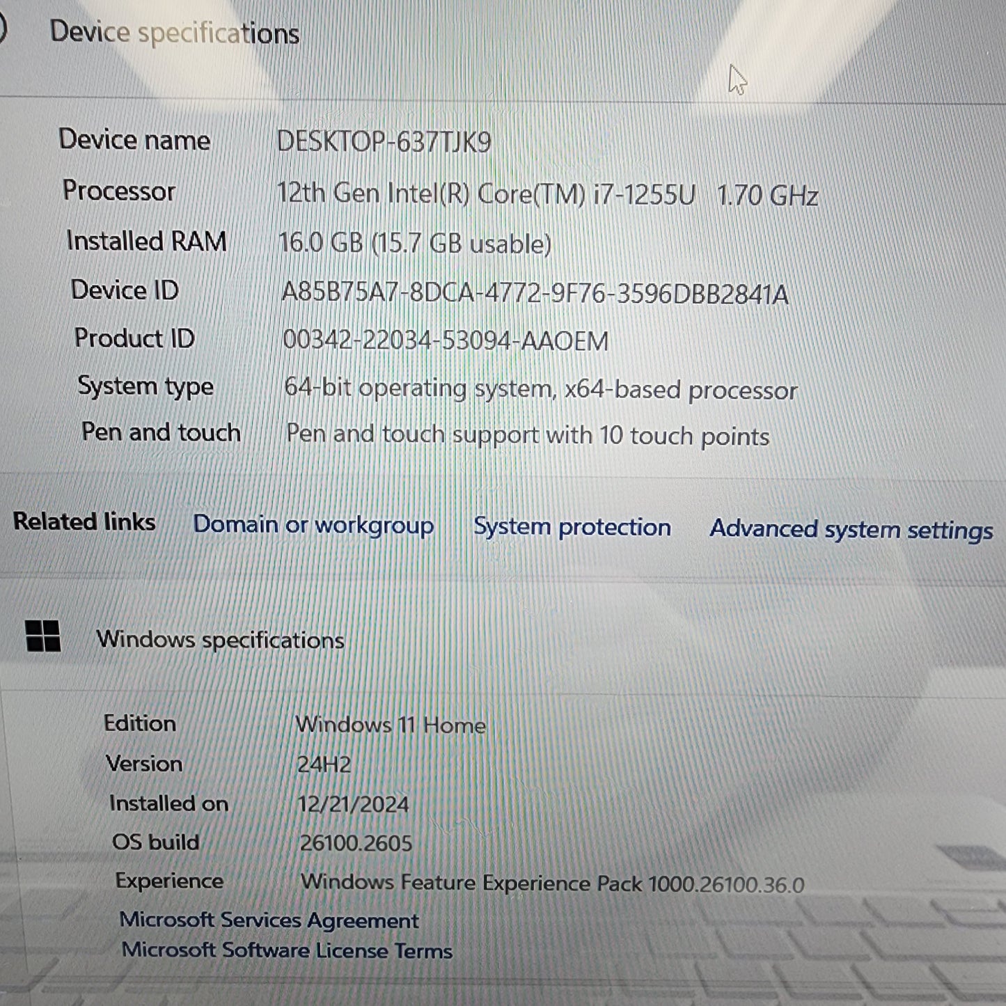 HP Envy x360 15-ew0023dx 15.6" i7-1255U 1.7GHz 16GB RAM 512GB SSD