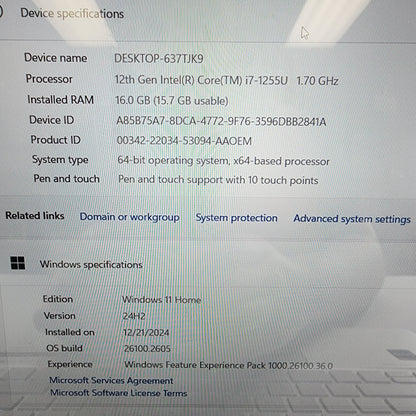 HP Envy x360 15-ew0023dx 15.6" i7-1255U 1.7GHz 16GB RAM 512GB SSD