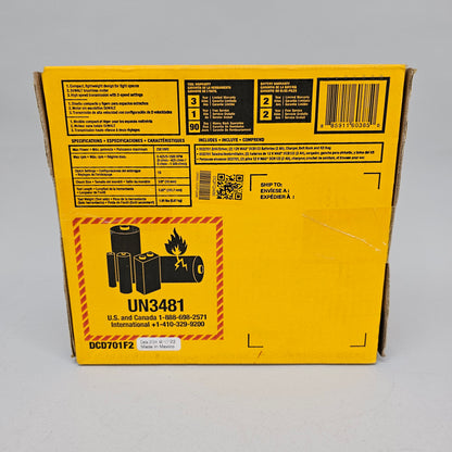 New DeWalt DCD701F2 12V Max 3/8" Drill / Driver Kit