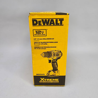 New DeWalt DCD701F2 12V Max 3/8" Drill / Driver Kit