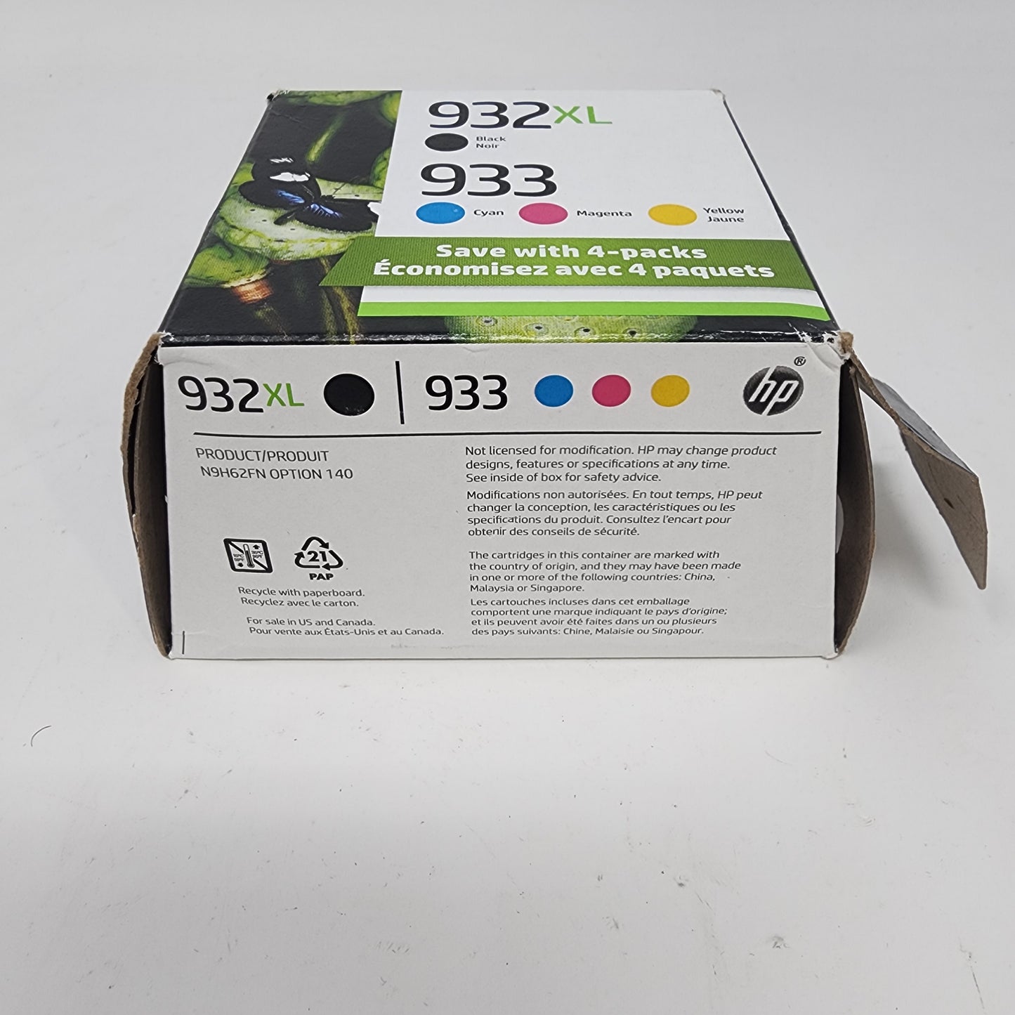 New HP 932XL / 933 N9H62FN Black, Yellow, Cyan and Magenta Ink Cartridge