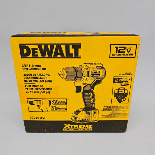 New DeWalt DCD701F2 12V Max 3/8" Drill / Driver Kit